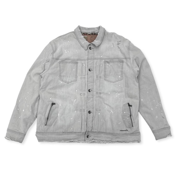 Iro Ochi Denim Grey Jean Jacket Size 3XLarge . No Neck Fur . Only the Jacket - Picture 2 of 8